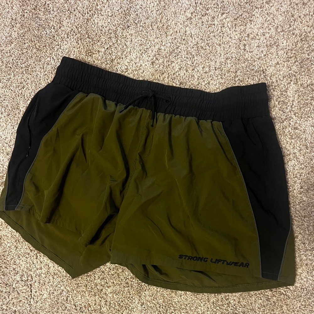 Strong Liftwear Green and Black Shorts